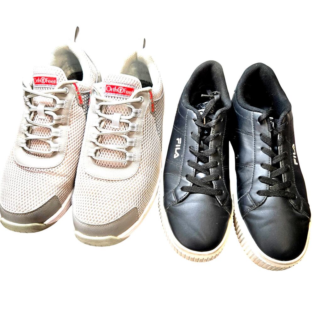 FILA + More Size 11 Men's Athletic Tennis Sneakers Lot of 2 Pairs Bulk Shoes